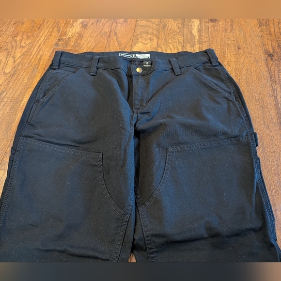 Carhartt Women's Rugged Flex Canvas Double Front Work Pants Size 12 or 14 Short - Picture 7 of 17